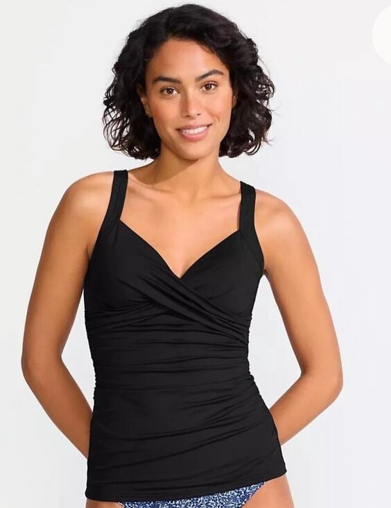 Lands' End Other - New lands end black tankini tummy control underwire sz 10